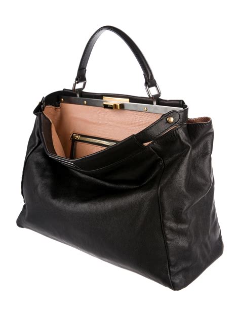 fendi peekaboo large tote|fendi peekaboo bag price.